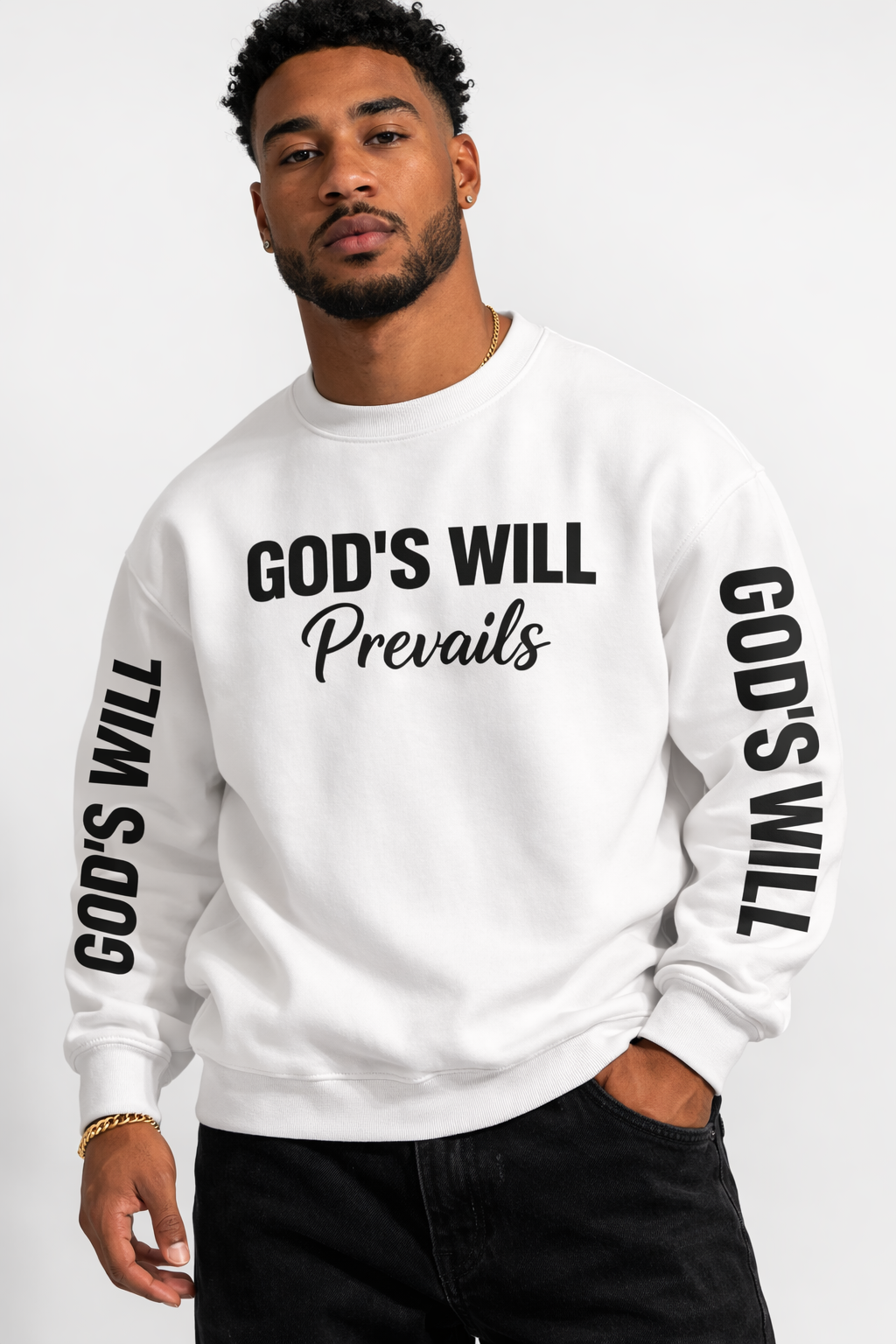 God's Will Prevails Crewneck